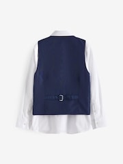 Navy Blue Waistcoat, Shirt & Cravat Occasion Set (12mths-16yrs) - Image 2 of 2