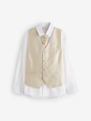Gold Waistcoat, Shirt & Cravat Occasion Set (12mths-16yrs) - Image 1 of 2