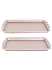 Salter Set of 2 Pink Metallic Non-Stick Baking Trays - Image 3 of 3