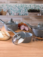 Salter 5 Piece Grey Marble Collection Cookware Set - Image 1 of 4