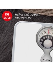 Salter White Magnifying Mechanical Bathroom Scale - Image 3 of 4