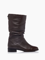 Dune London Rosalindas Wide Fit Ruched Calf Boots - Image 1 of 5