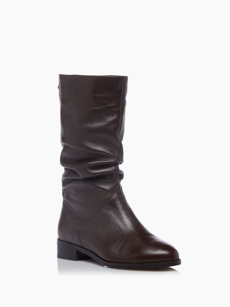 Dune London Rosalindas Wide Fit Ruched Calf Boots - Image 2 of 5 Dune London Rosalindas Wide Fit Ruched Calf Boots - Image 2 of 5