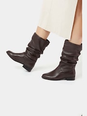 Dune London Rosalindas Wide Fit Ruched Calf Boots - Image 5 of 5