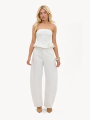 LOAVIES White Ever In Bloom Balloon Jeans - Image 4 of 5
