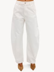 LOAVIES White Ever In Bloom Balloon Jeans - Image 5 of 5