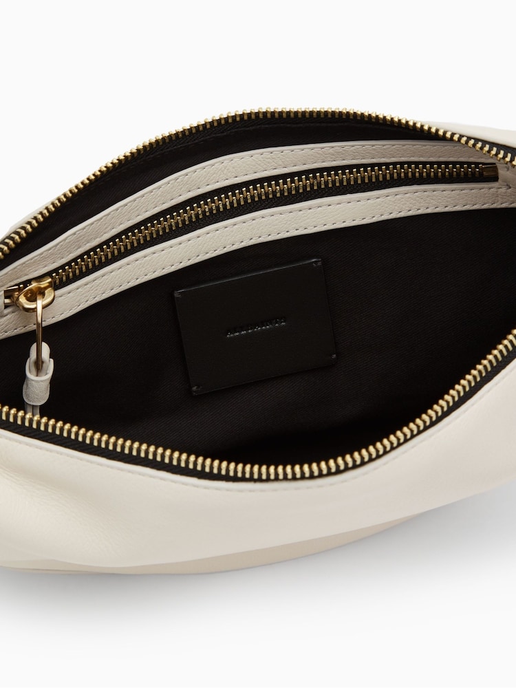 AllSaints White Half Moon Cross-Body Bag - Image 5 of 7