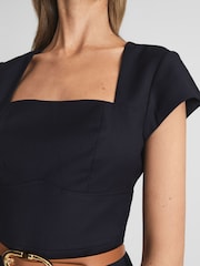 Reiss Navy Haisley Tailored Dress - Image 4 of 7