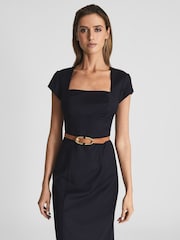 Reiss Navy Haisley Tailored Dress - Image 6 of 7