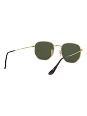 Золотий & зелений об'єктив - Ray-Ban Сонцезахисні окуляри з середніми шестикутними плоскими лінзами - Image 10 of 12
