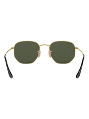 Золотий & зелений об'єктив - Ray-Ban Сонцезахисні окуляри з середніми шестикутними плоскими лінзами - Image 5 of 12