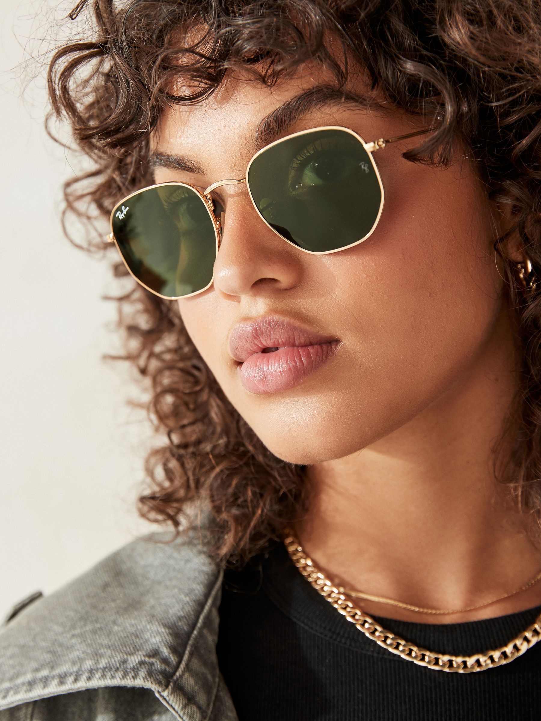 Buy Ray Ban Small Hexagonal Flat Lens Sunglasses from Next Denmark