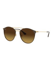Ray-Ban Large RB3546 Round Double Bridge Brown Sunglasses - Image 11 of 12