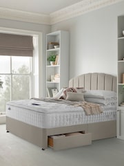 Silentnight Natural Mirapocket 2800 Memory Pillow Top Mattress and 2 Drawer Divan Base Bed Set - Image 1 of 5