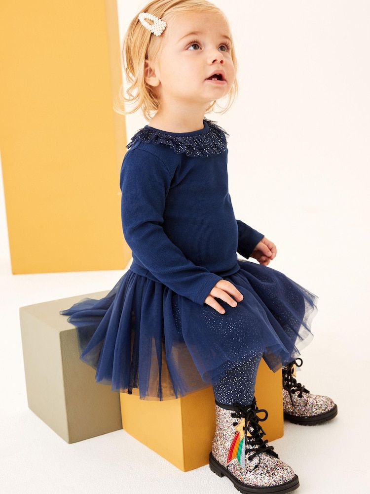 Navy Blue Tutu Leggings (3mths-7yrs) - Image 2 of 6