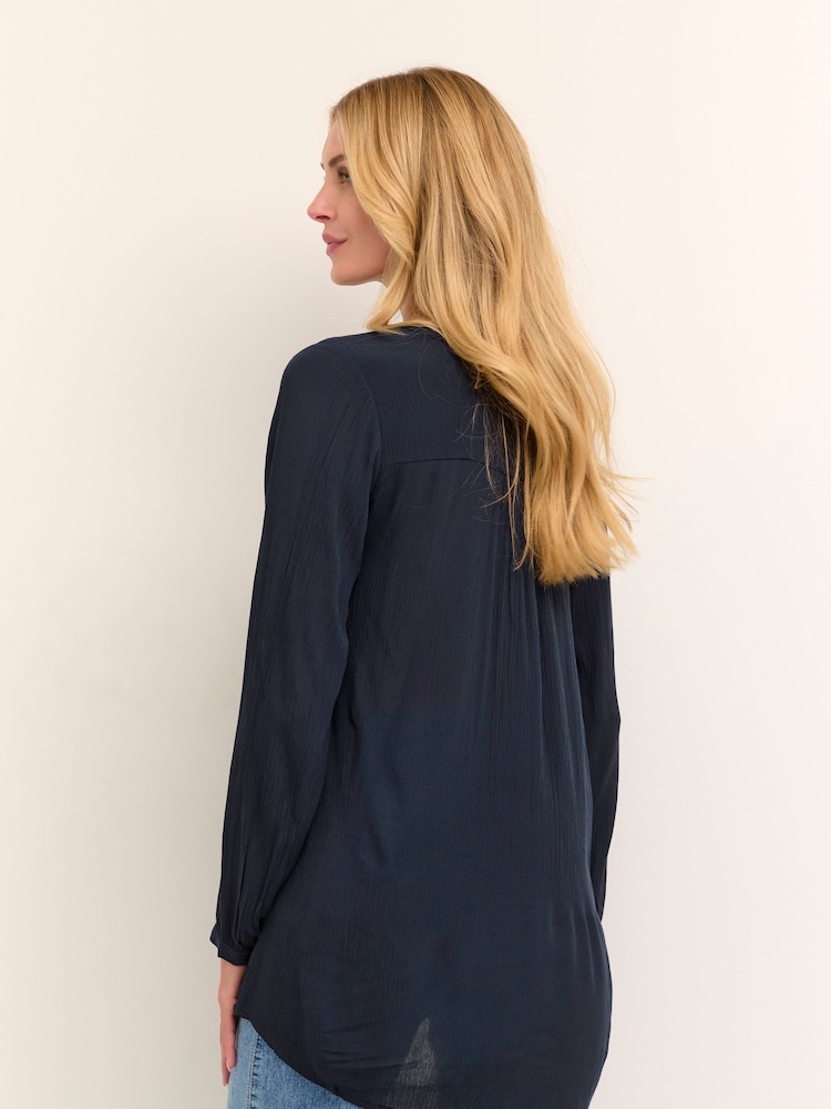 Kaffe V-Neck Long Sleeve Tunic - Image 2 of 5 Kaffe V-Neck Long Sleeve Tunic - Image 2 of 5