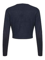 Kaffe Blue/Black Slim Fit Kaastrid Bolero Long Sleeves Cardigan - Image 6 of 6