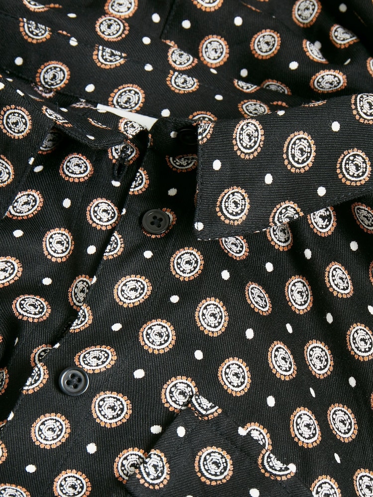 Kaffe Rutie Black Print Wide Leg Jumpsuit - Image 8 of 8