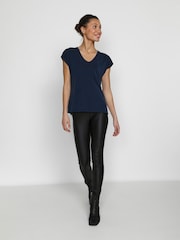 Kaffe Lise V-Neck Short Sleeve T-Shirt - Image 1 of 4