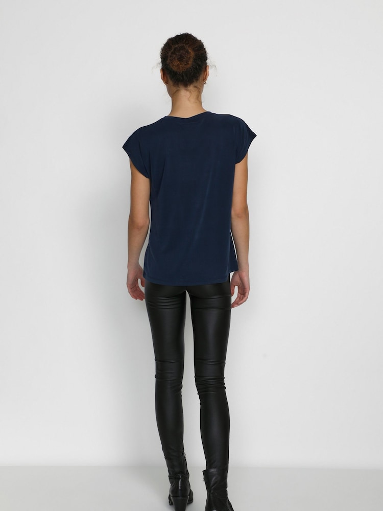 Kaffe Lise V-Neck Short Sleeve T-Shirt - Image 2 of 4