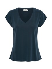 Kaffe Lise V-Neck Short Sleeve T-Shirt - Image 4 of 4
