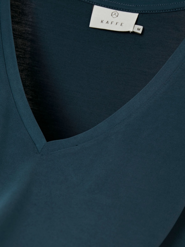 Kaffe Lise V-Neck Short Sleeve T-Shirt - Image 7 of 7 Kaffe Lise V-Neck Short Sleeve T-Shirt - Image 7 of 7