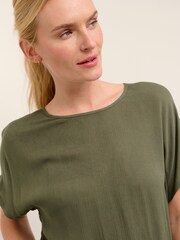 Kaffe Amber Round Neck Short Sleeve Blouse - Image 3 of 7