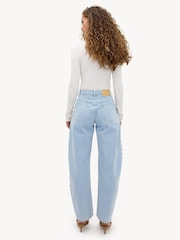 LOAVIES Blue Chasing Cider Skies Balloon Jeans With Studs - Image 3 of 5