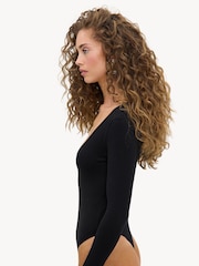 LOAVIES Black Feather Light Slim Fit Bodysuit - Image 5 of 5