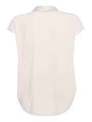 Mint Velvet Cream Silk V-Neck Shirt - Image 4 of 4
