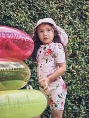 Baker by Ted Baker Sunsafe Swimsuit and Hat Set - Image 1 of 6
