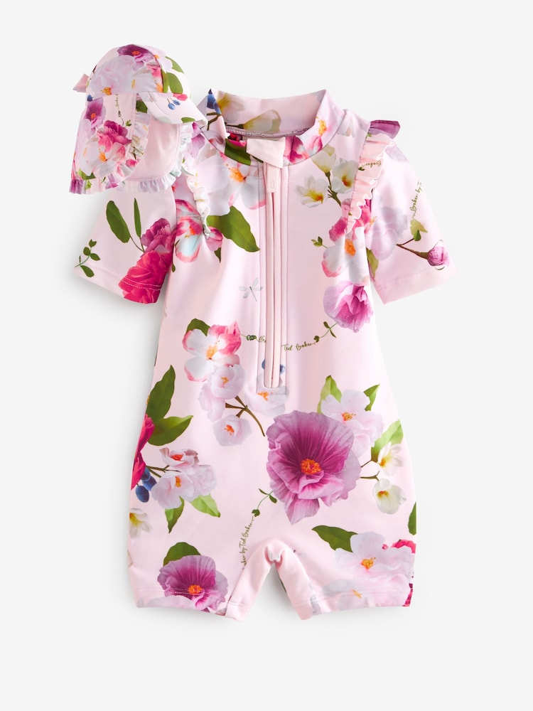 Baker by Ted Baker Sunsafe Swimsuit and Hat Set - Image 2 of 6