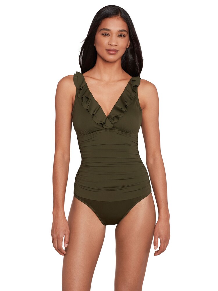 Lauren Ralph Lauren Ruffle Front Swimsuit - Image 1 of 4
