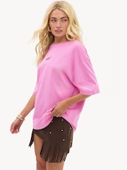 LOAVIES Pink Timeless Together Oversized T-Shirt - Image 4 of 4
