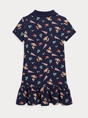 Robe polo Polo Ralph Lauren pom-pom girl bleue à logo ours - Image 6 de 6