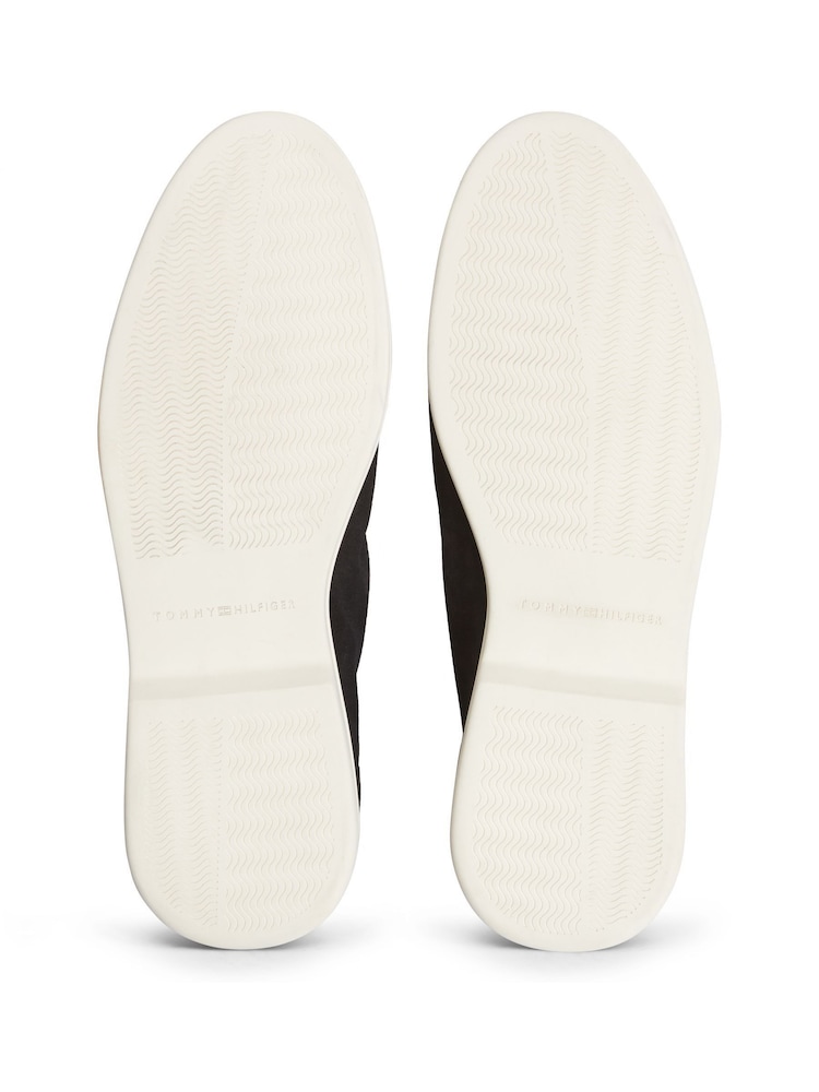 Tommy Hilfiger Blue Flag Plaque Suede Loafers - Image 6 of 6