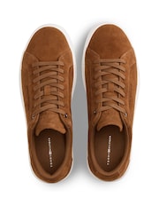 Tommy Hilfiger Brown Suede Court Trainers - Image 5 of 6