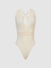 Reiss Ivory Candy Sleeveless Lace Body - Image 2 of 6