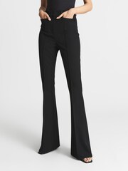 Reiss Black Dylan Flared Trousers - Image 3 of 7