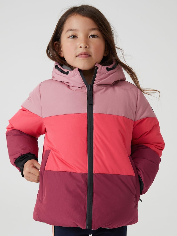 Paul Smith Junior Girls Reversible Reflective Colour Block Padded Coat - Image 1 of 11