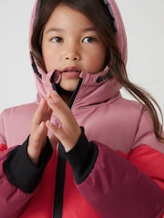 Paul Smith Junior Girls Reversible Reflective Colour Block Padded Coat - Image 3 of 11