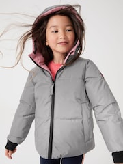 Paul Smith Junior Girls Reversible Reflective Colour Block Padded Coat - Image 4 of 11