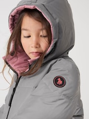 Paul Smith Junior Girls Reversible Reflective Colour Block Padded Coat - Image 5 of 11