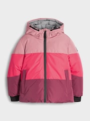 Paul Smith Junior Girls Reversible Reflective Colour Block Padded Coat - Image 6 of 11