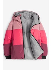 Paul Smith Junior Girls Reversible Reflective Colour Block Padded Coat - Image 7 of 11