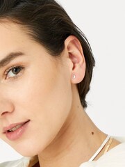 Accessorize Sterling Silver Star and Moon Stud Earrings Set - Image 2 of 2