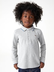 Paul Smith Junior Boys Long Sleeve Zebra Logo Polo Shirt - Image 1 of 10