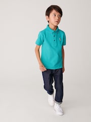 Paul Smith Junior Boys Short Sleeve Zebra Logo Polo Shirt - Image 3 of 8