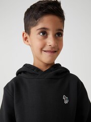 Черный - Худи для мальчиков с зебровым принтом и логотипом Paul Smith Junior - Изображение 2 из 9