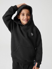 Черный - Худи для мальчиков с зебровым принтом и логотипом Paul Smith Junior - Изображение 3 из 9